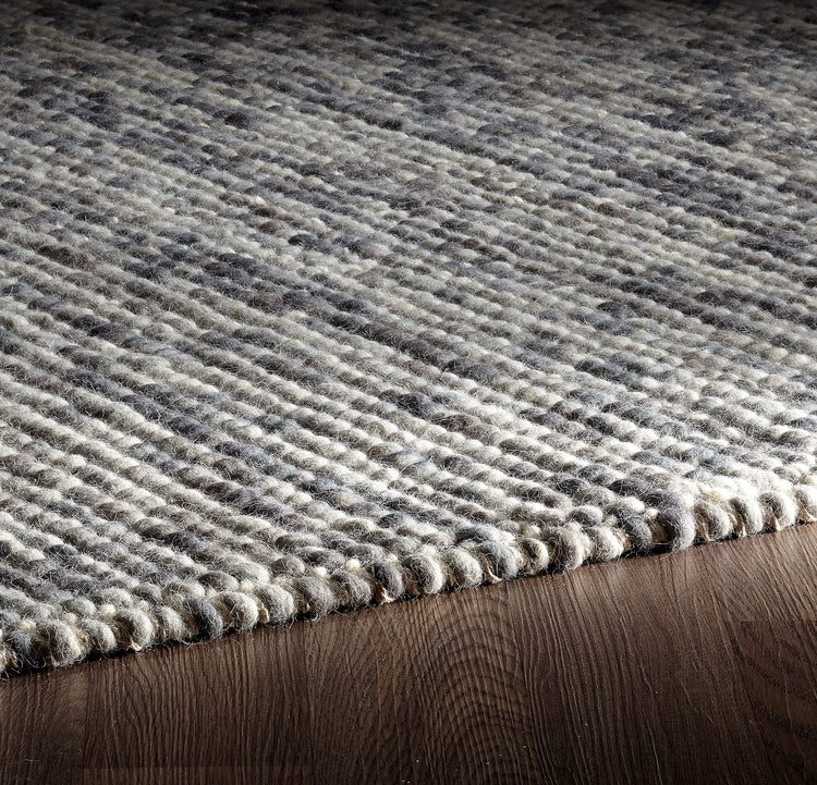 Zurich ZUR-20491-A-GREY Hand Loomed Wool Grey Area Rug By Viana Inc