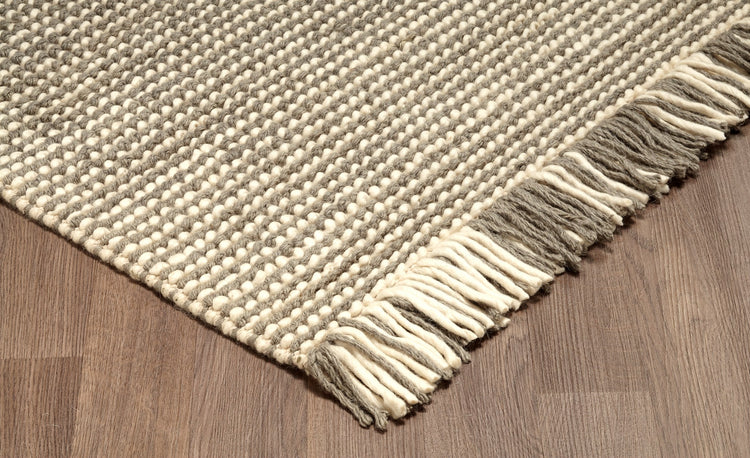 Zurich ZUR-23783-A-GRYIVY Hand Loomed Wool Grey Ivory Area Rug By Viana Inc
