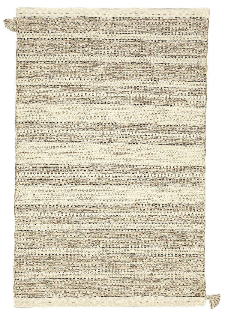 Nordique NOR-301B-SAND Handmade Sand Natural Reversible Wool Area Rug By Viana Inc