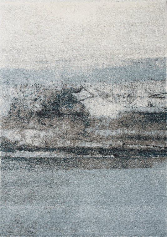 Alfombra Misty River en crema azul sable de Kalora Interiors