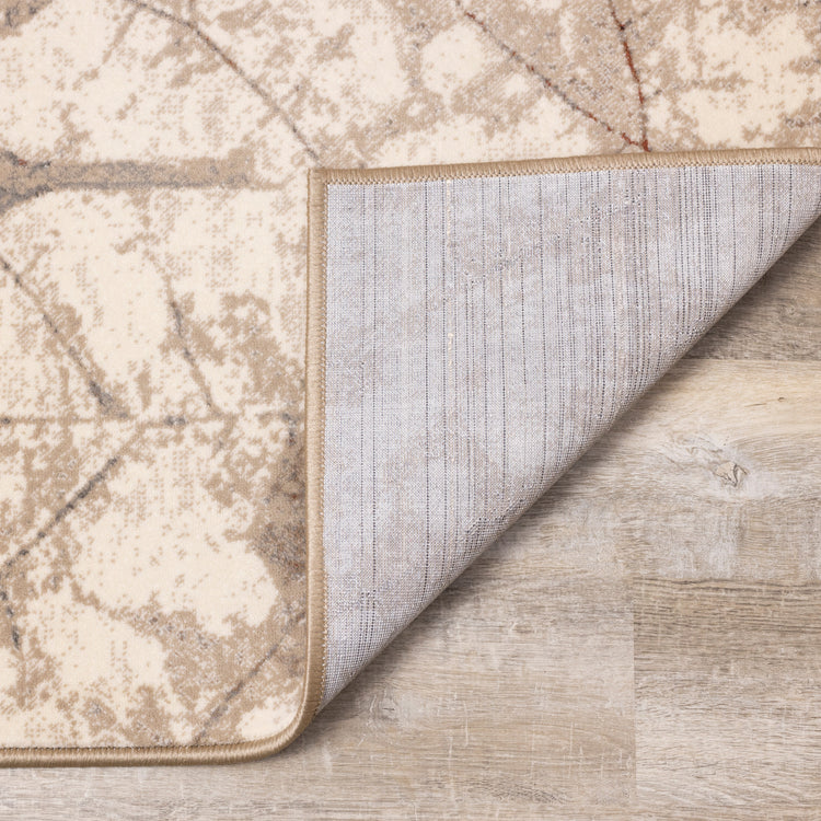 Alfombra Abbey Cream Taupe Leaf de Kalora Interiors