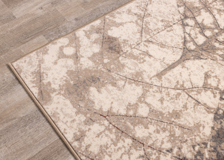 Alfombra Abbey Cream Taupe Leaf de Kalora Interiors