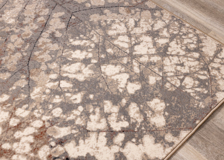 Alfombra Abbey Cream Taupe Leaf de Kalora Interiors