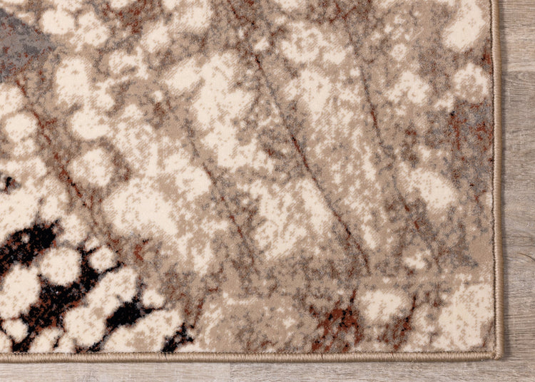 Alfombra Abbey Cream Taupe Leaf de Kalora Interiors