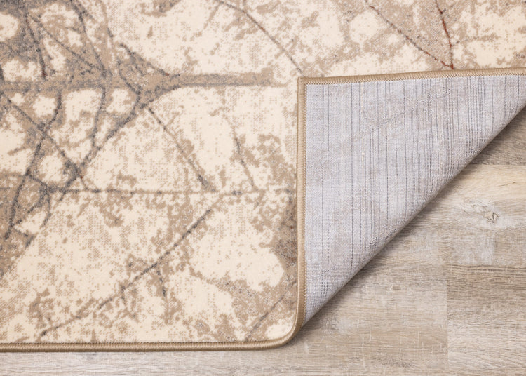 Alfombra Abbey Cream Taupe Leaf de Kalora Interiors