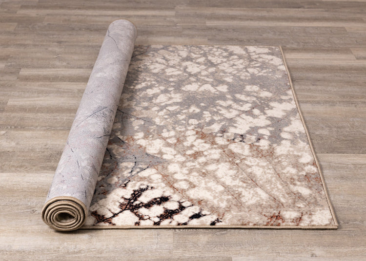 Alfombra Abbey Cream Taupe Leaf de Kalora Interiors