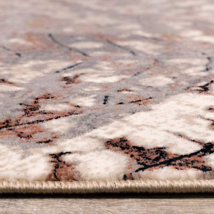Alfombra Abbey Cream Taupe Leaf de Kalora Interiors