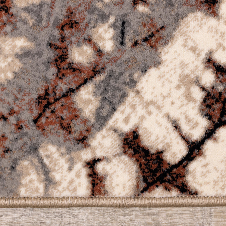 Alfombra Abbey Cream Taupe Leaf de Kalora Interiors