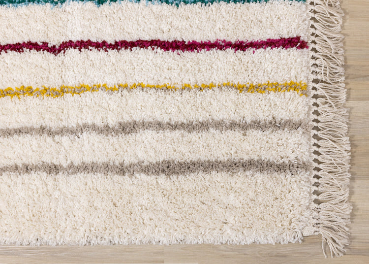 Bora Double Rainbow Shag Rug by Kalora Interiors