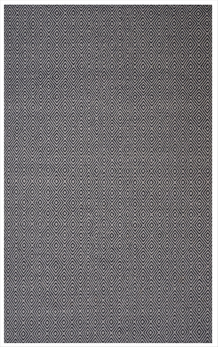 Chicago CHI-GRBK Flat Weave Reversible Wool Grey/Black Area Rug By Viana Inc