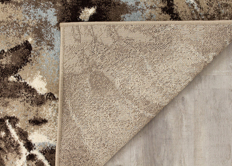 Casa Cream Brown Botanical Rug by Kalora Interiors