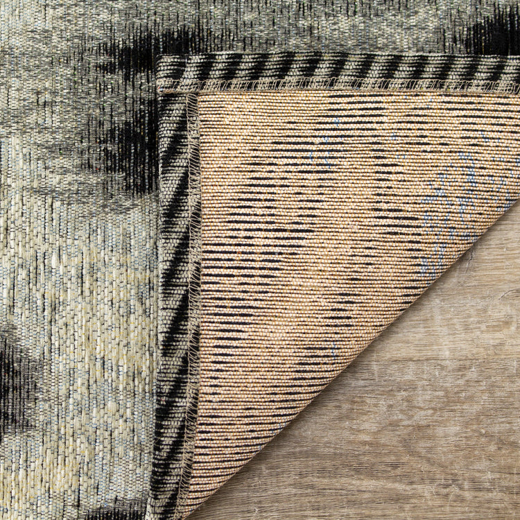 Cathedral Grey Black Leopard Print Rug by Kalora Interiors