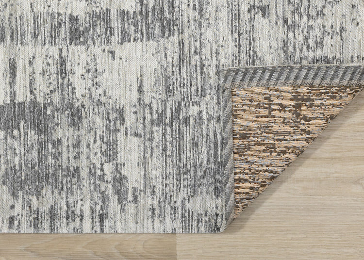 Cathedral Grey Faded Borders Rug by Kalora Interiors