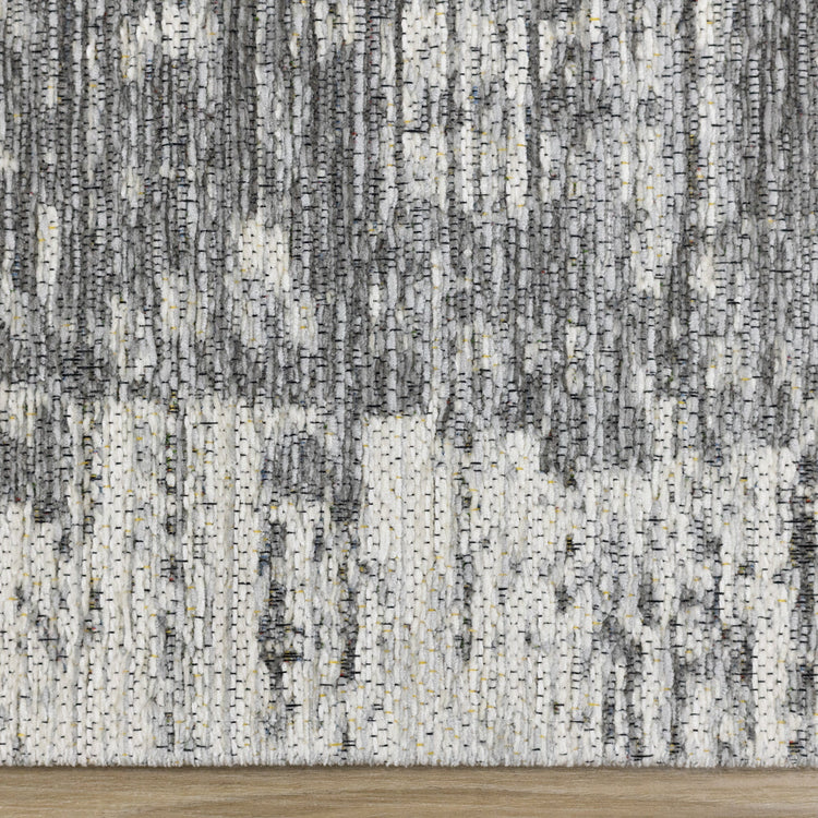 Cathedral Grey Faded Borders Rug by Kalora Interiors