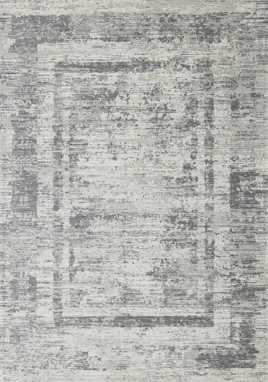 Cathedral Grey Faded Borders Rug by Kalora Interiors