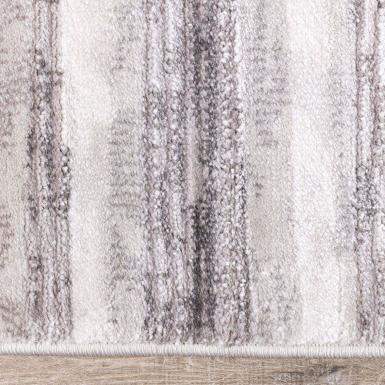 Chorus Grey White Striped Rug by Kalora Interiors