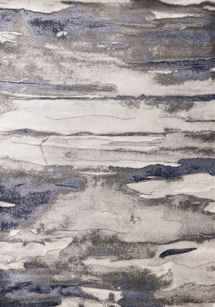Chorus Blue Grey Calm Sky Rug by Kalora Interiors