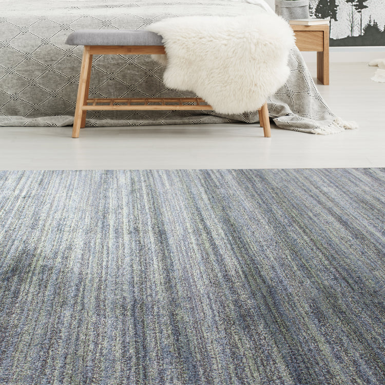 Alfombra mixta a rayas verde gris Dais 18097_140 de Novelle Home