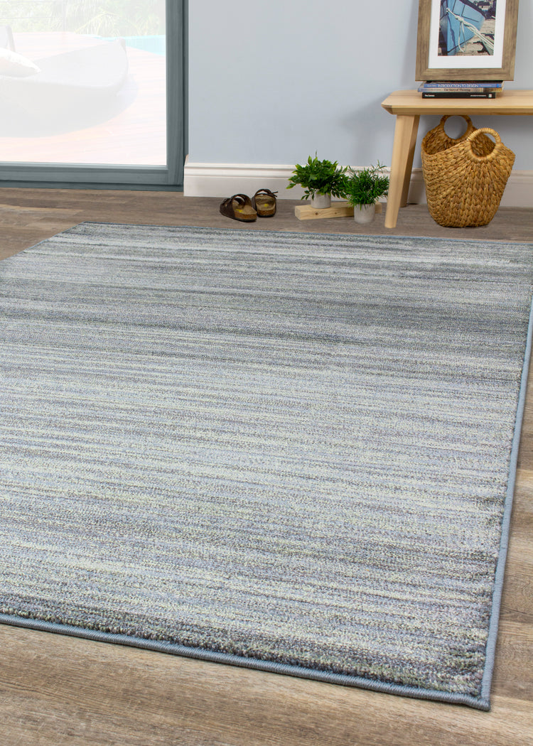 Alfombra mixta a rayas verde gris Dais 18097_140 de Novelle Home
