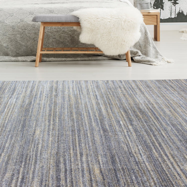 Dais 18097_191 Grey Cream White Blended Rug by Novelle Home