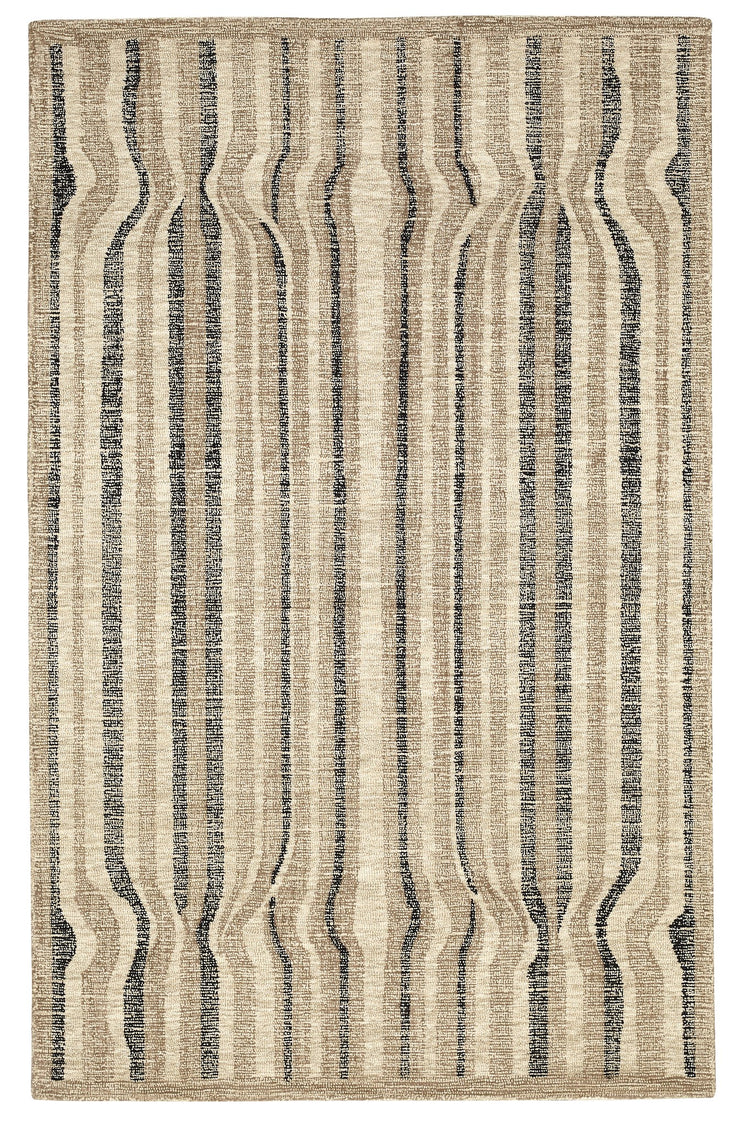 Elara ELA-OT-101IVM Alfombra de área múltiple de lana tejida a mano de marfil de Viana Inc