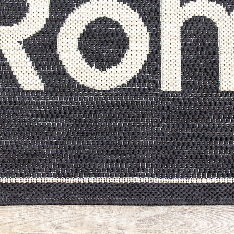 Epsilon 4280_3908 Black Cream City Cosmos Indoor Outdoor Area Rug by Novelle Home