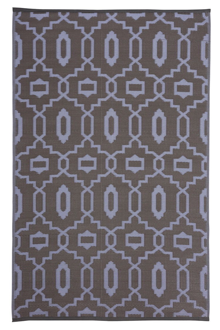 Fiesta FIE-1038GRY Outdoor Plastic Grey Trellis Area Rug By Viana Inc