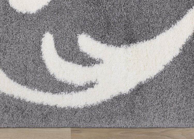 Fergus Grey White Swirls Bulky Shag de Kalora Interiors