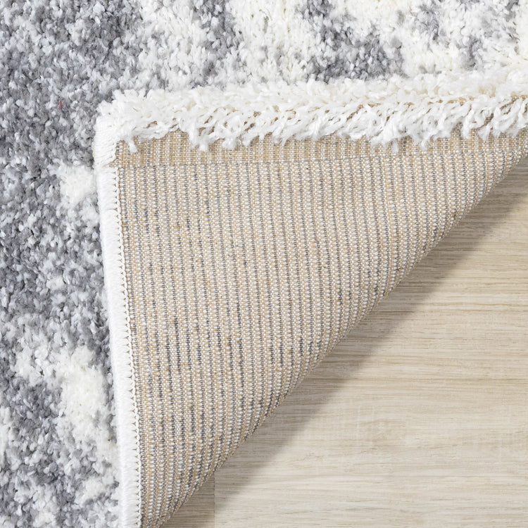 Fergus White Grey Wispy Clouds Rug by Kalora Interiors