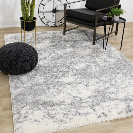 Alfombra Fergus White Grey Wispy Clouds de Kalora Interiors
