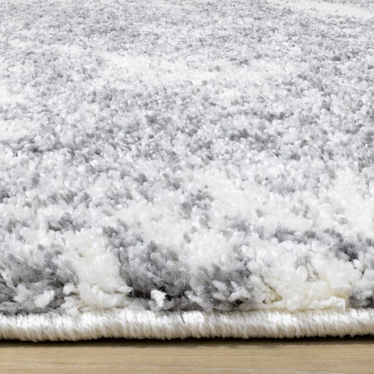 Fergus White Grey Wispy Clouds Rug by Kalora Interiors