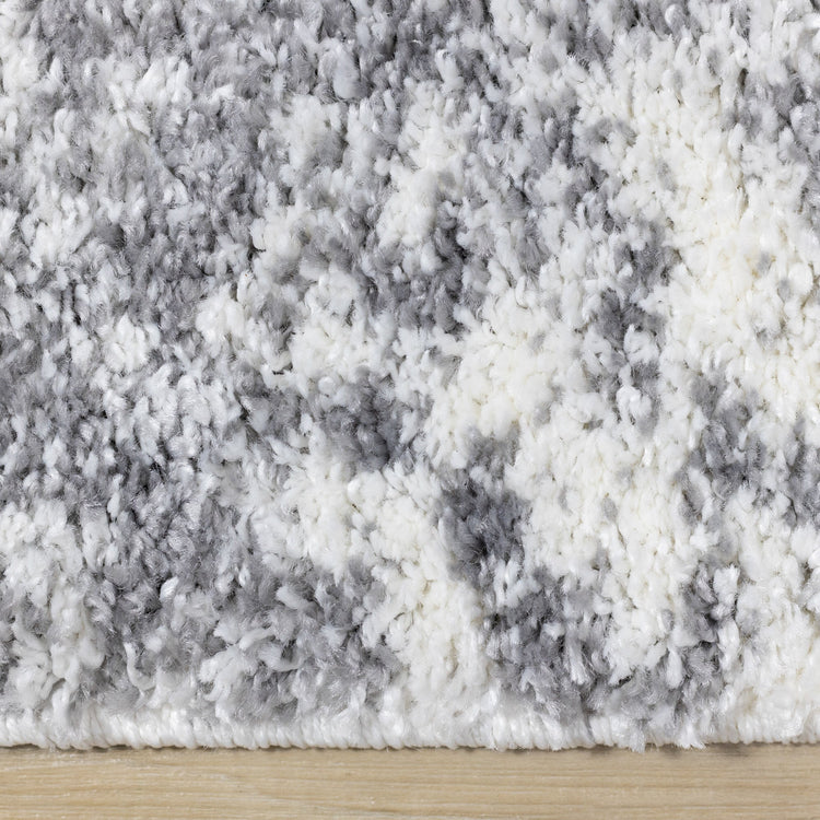 Fergus White Grey Wispy Clouds Rug by Kalora Interiors