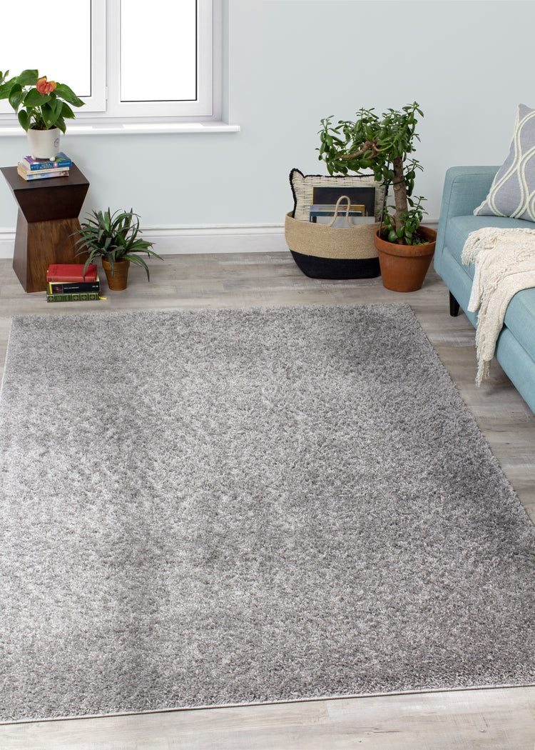 Fili 8000_90 Grey Shag Area Rug by Novelle Home