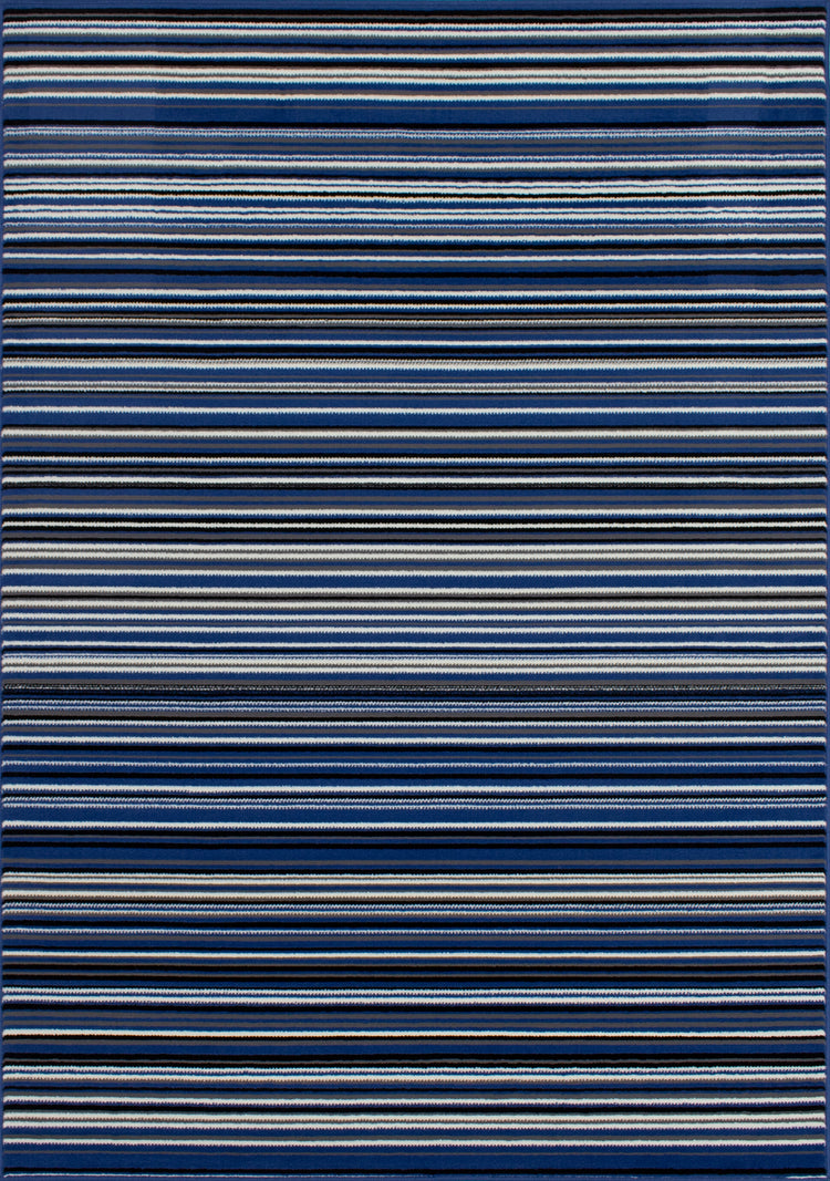 Fiona 1425_4922 Alfombra azul crema a rayas de Novelle Home