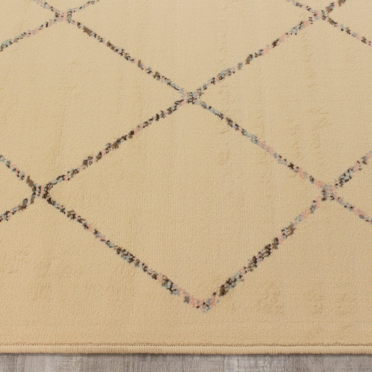 Fiona 3546_5835 Alfombra beige crema Quirky Trellis Area de Novelle Home