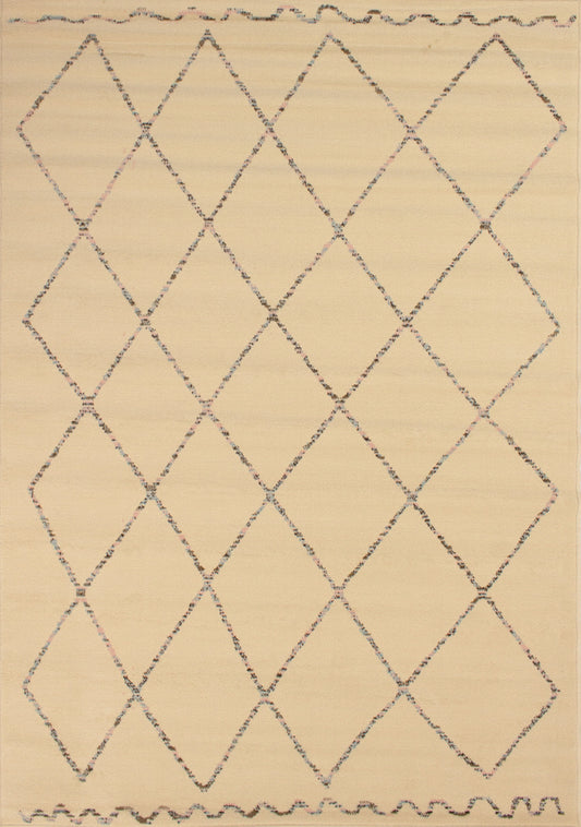 Fiona 3546_5835 Alfombra beige crema Quirky Trellis Area de Novelle Home