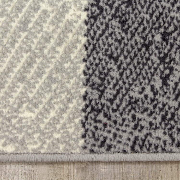 Fiona 3654_9944 Grey Rocky Block Stack Area Rug by Novelle Home