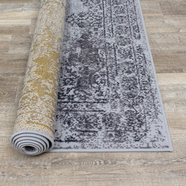 Fionna 3733_9944 Alfombra gris de estilo oriental tradicional desteñido de Novelle Home