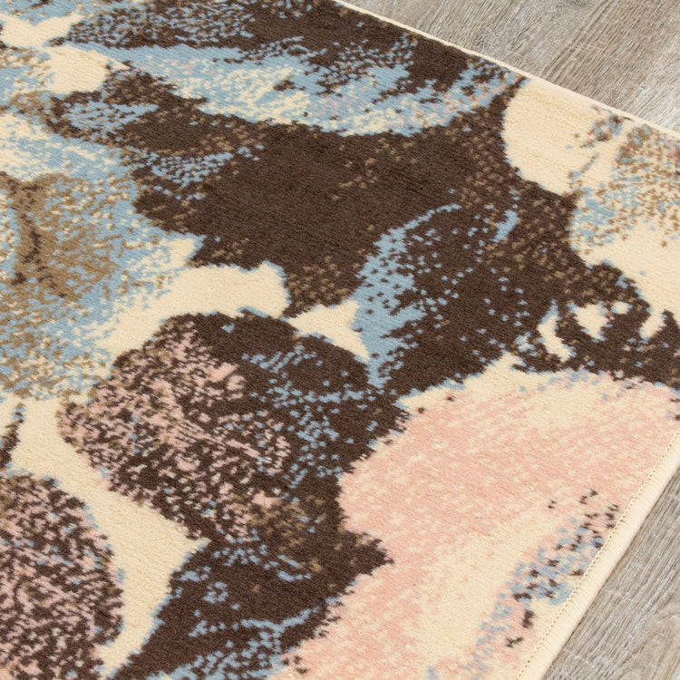 Fiona 3804_5833 Alfombra floral crema azul rosa de Novelle Home