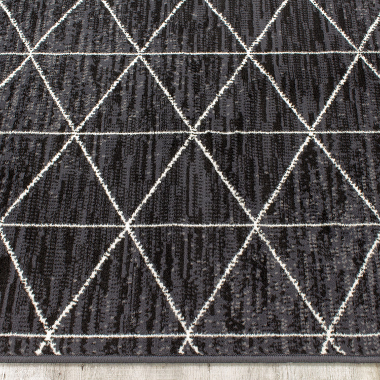 Fiona 5031_6922 Grey Cream Tri-Structure Area Rug by Novelle Home
