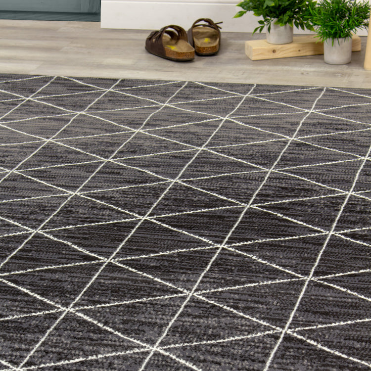 Fiona 5031_6922 Grey Cream Tri-Structure Area Rug by Novelle Home
