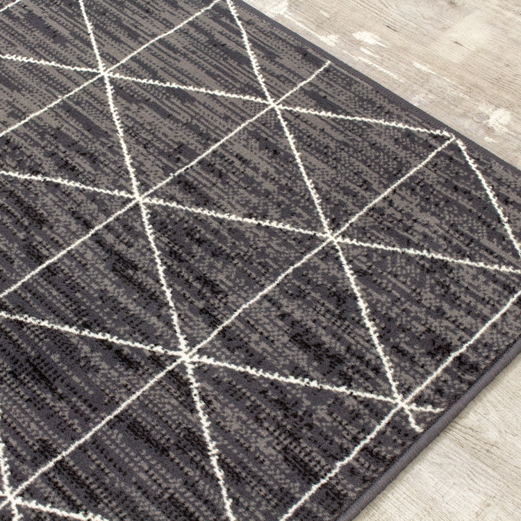 Fiona 5031_6922 Grey Cream Tri-Structure Area Rug by Novelle Home