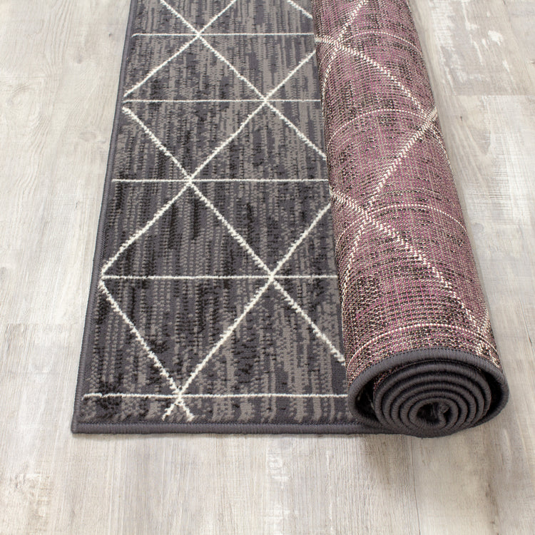 Fiona 5031_6922 Grey Cream Tri-Structure Area Rug by Novelle Home