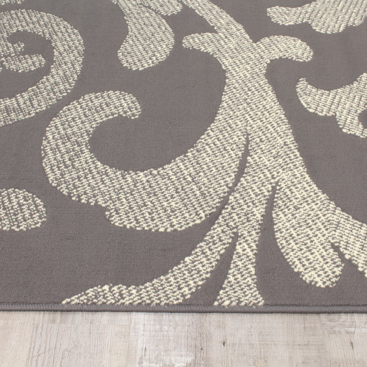 Fiona 701300_11922 Alfombra giratoria gris crema de Novelle Home