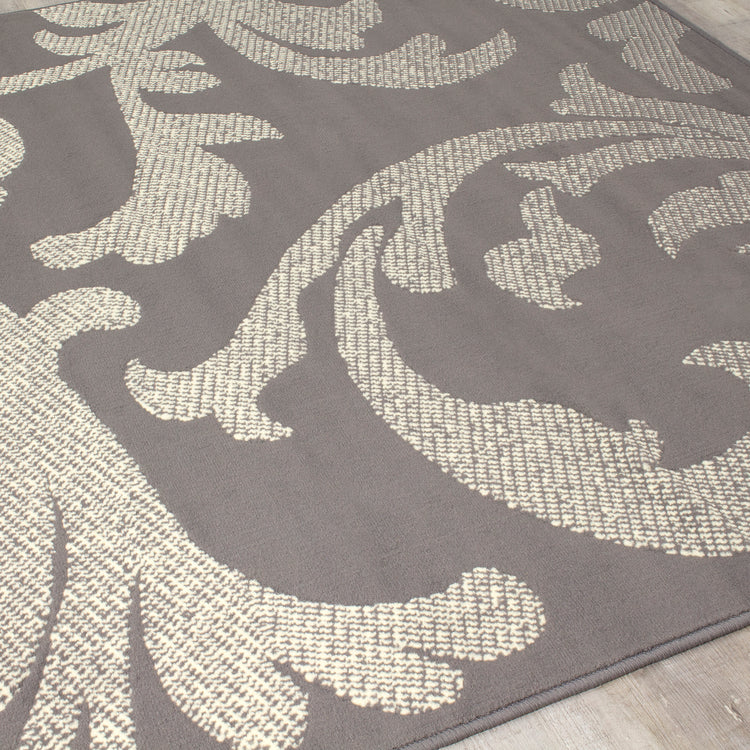 Fiona 701300_11922 Alfombra giratoria gris crema de Novelle Home