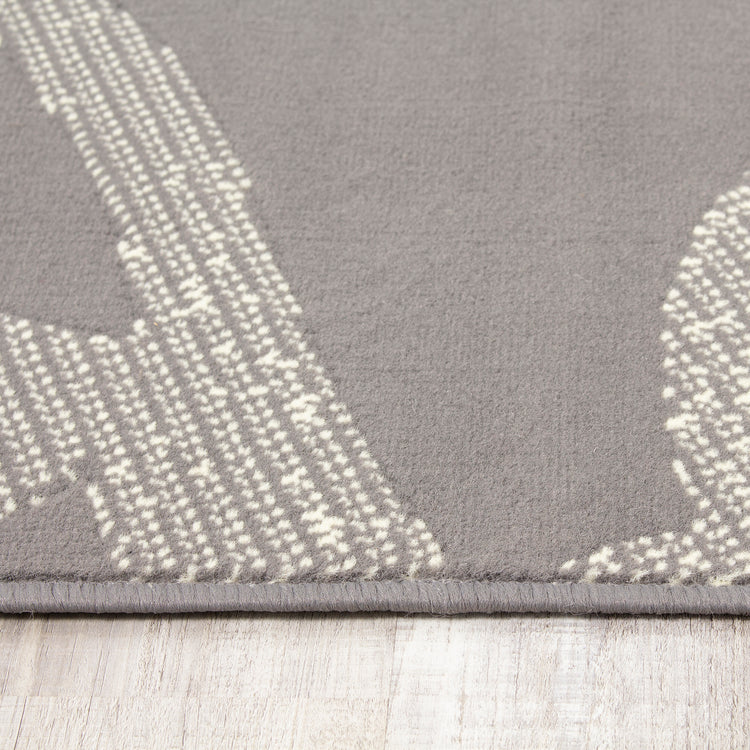 Fiona 701300_11922 Alfombra giratoria gris crema de Novelle Home