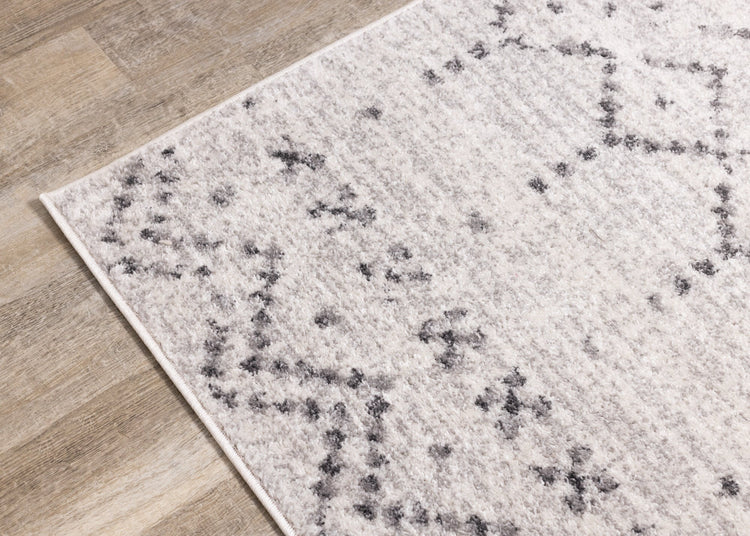Focus Grey White Banded Global Inspired Rug by Kalora Interiors