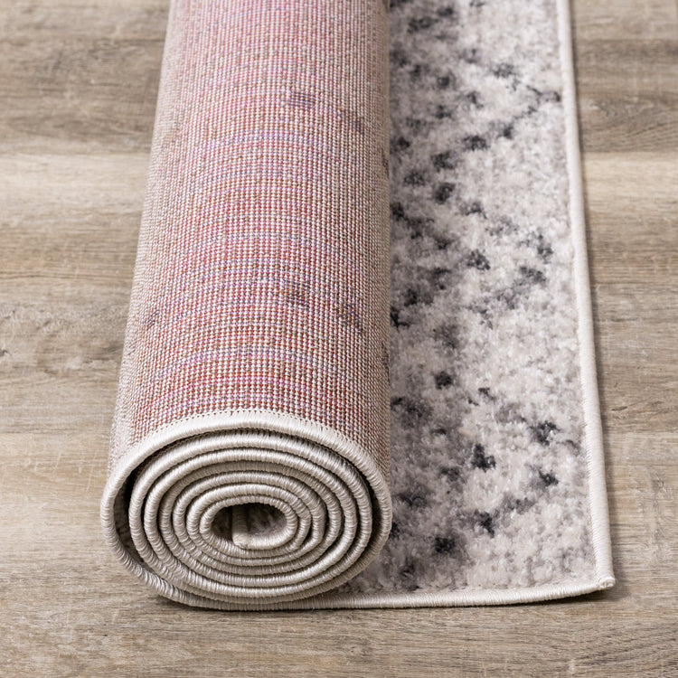 Focus Grey White Banded Global Inspired Rug by Kalora Interiors