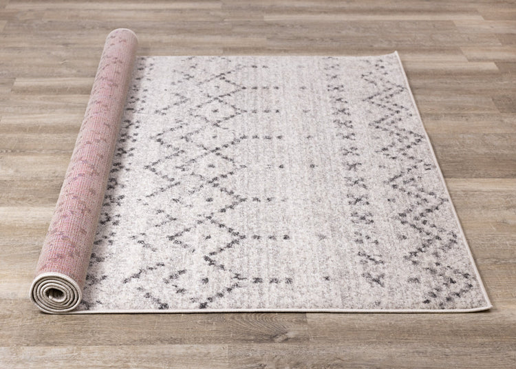 Focus Grey White Banded Global Inspired Rug by Kalora Interiors