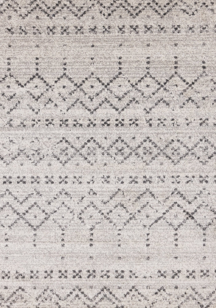 Focus Grey White Banded Global Inspired Rug by Kalora Interiors